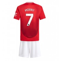 Fotbalové Dres Manchester United Mason Mount #7 Dětské Domácí 2024-25 Krátký Rukáv (+ trenýrky)